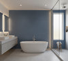 Novasuede™ Fabric & Wallcovering - Dusty Teal - bathroom room setting
