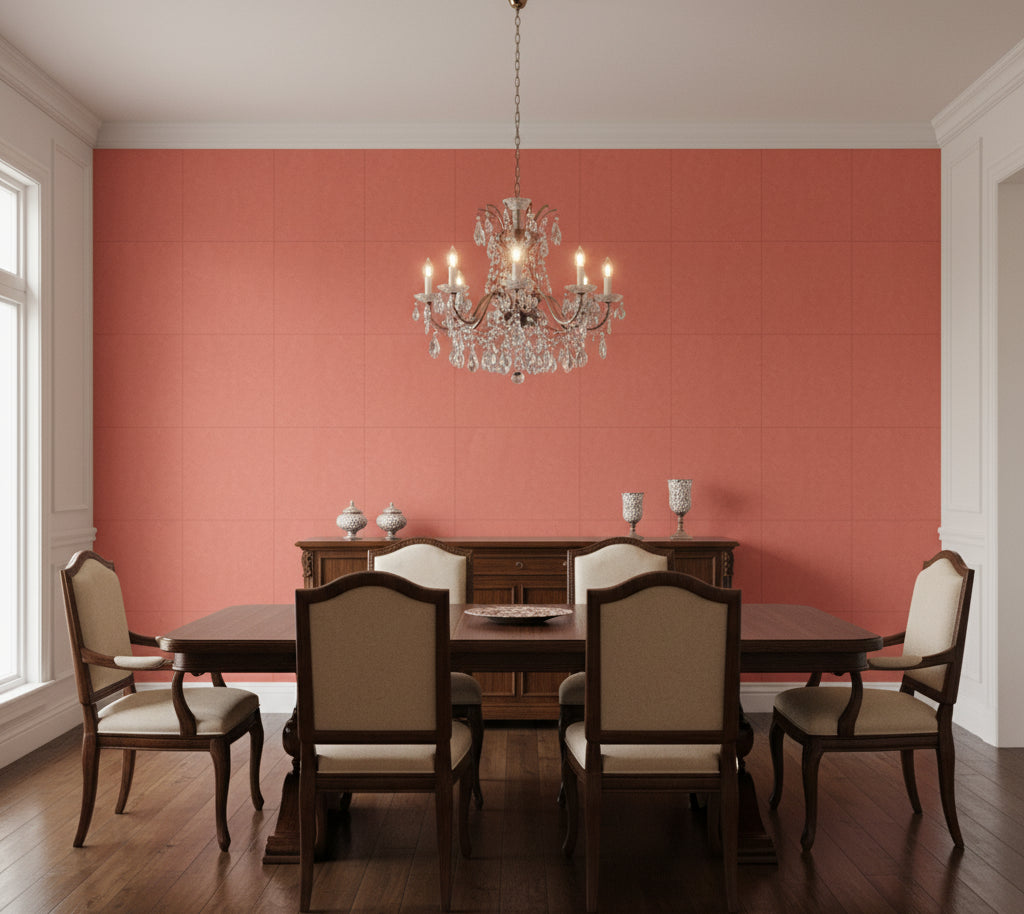 Novasuede™ Fabric & Wallcovering - Fire - dining room room setting