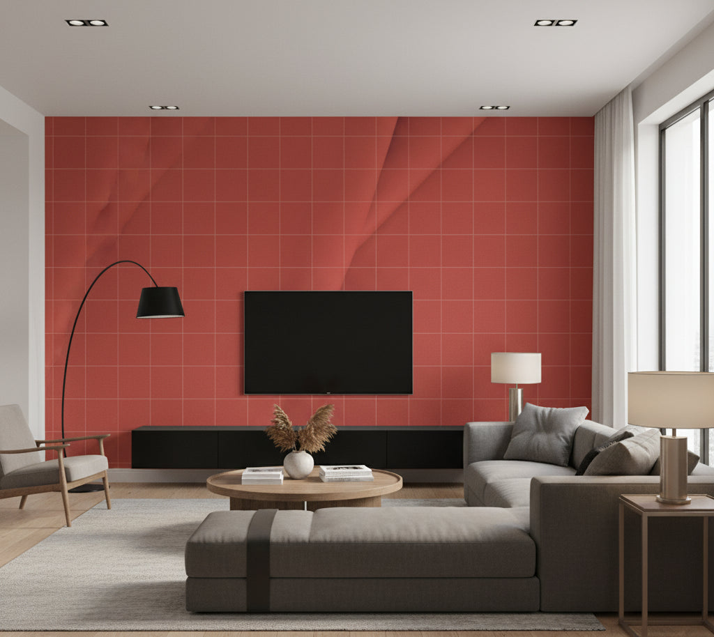 Novasuede™ Fabric & Wallcovering - Fire - living room room setting