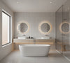 Novasuede™ Fabric & Wallcovering - Flagstone - bathroom room setting