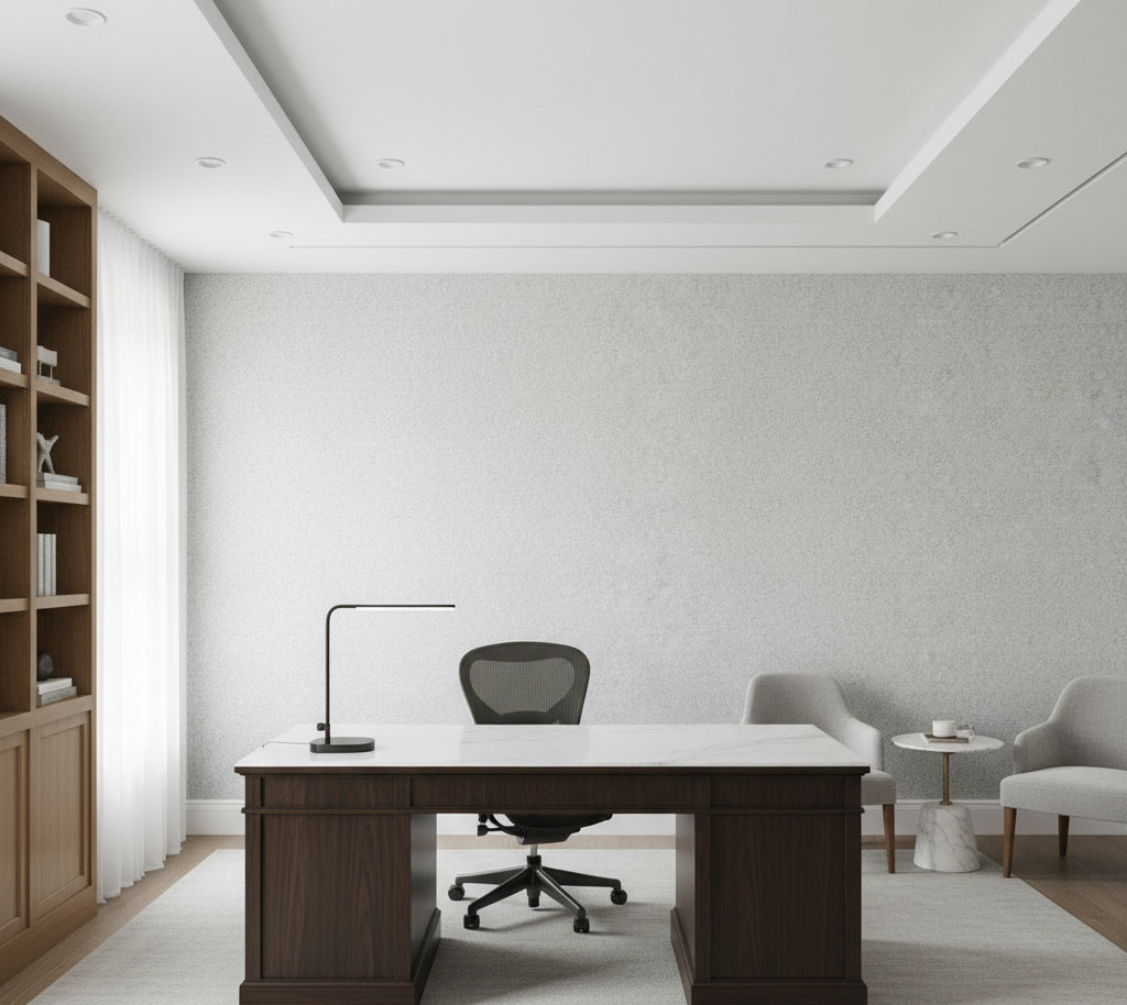Novasuede™ Fabric & Wallcovering - Flagstone - office room setting