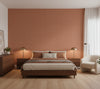 Novasuede™ Fabric & Wallcovering - Henna - bedroom room setting