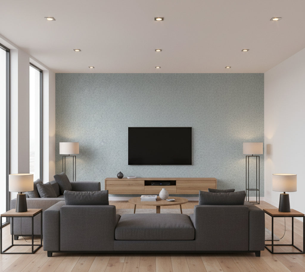 Novasuede™ Fabric & Wallcovering - Opal - living room room setting