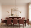 Novasuede™ Fabric & Wallcovering - Pastel Pink - dining room room setting