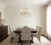 Novasuede™ Fabric & Wallcovering - Pink Lace - dining room room setting