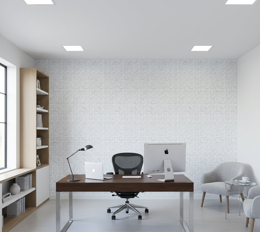 Novasuede™ Fabric & Wallcovering - Pink Lace - office room setting
