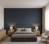 Novasuede™ Fabric & Wallcovering - Port Blue - bedroom room setting