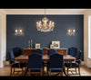 Novasuede™ Fabric & Wallcovering - Port Blue - dining room room setting
