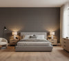 Novasuede™ Fabric & Wallcovering - Raisin - bedroom room setting