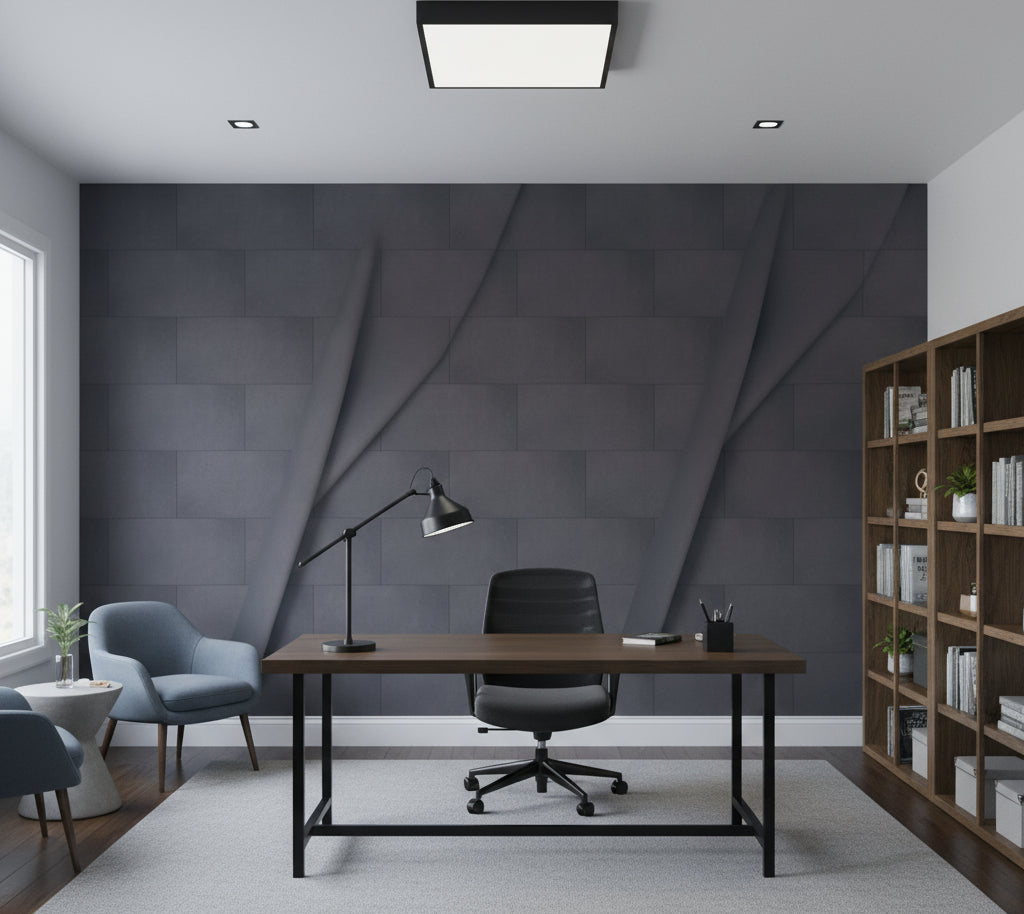 Novasuede™ Fabric & Wallcovering - Thistle - office room setting