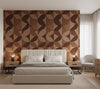 Novasuede™ Fabric & Wallcovering - Umber - bedroom room setting