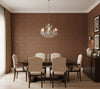 Novasuede™ Fabric & Wallcovering - Umber - dining room room setting