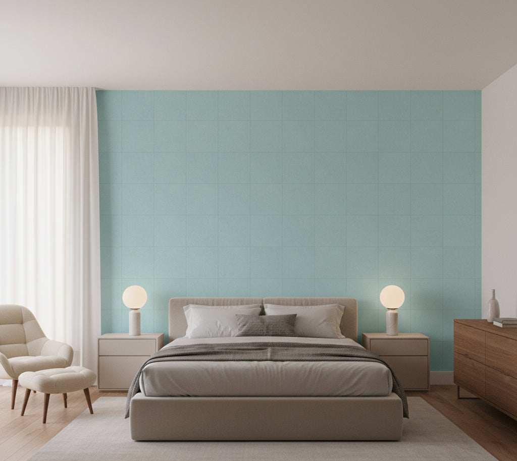 Novasuede™ Fabric & Wallcovering - Verdigris - bedroom room setting
