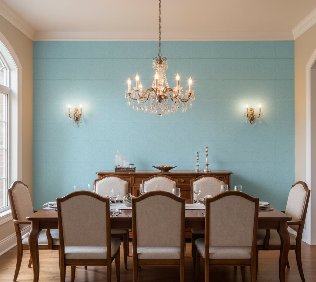 Novasuede™ Fabric & Wallcovering - Verdigris - dining room room setting