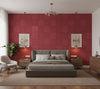 Novasuede™ Fabric & Wallcovering - Vermilion - bedroom room setting