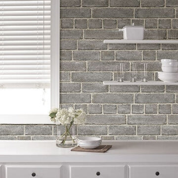 NU2088 - West End Brick Peel and Stick Wallcovering - by Jeffrey Stevens | Jeffrey Stevens - Image 15