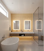 Oliva Basketweave Grasscloth Wallcovering | Fentucci - bathroom room setting