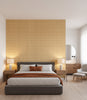 Oliva Basketweave Grasscloth Wallcovering | Fentucci - bedroom room setting