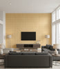 Oliva Basketweave Grasscloth Wallcovering | Fentucci - living room room setting