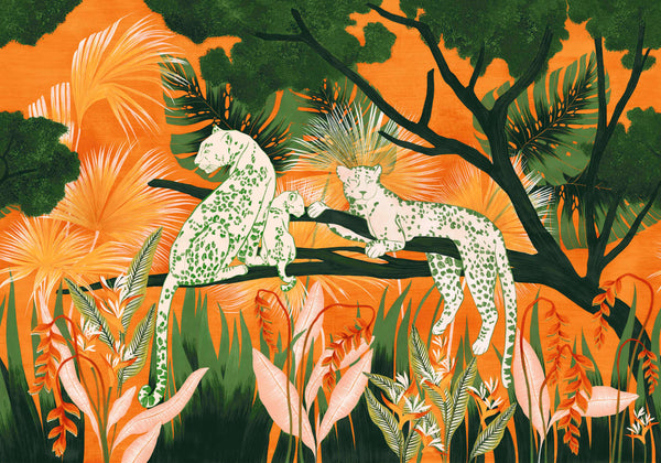 Onça Naranja Wallcovering | Tres Tintas