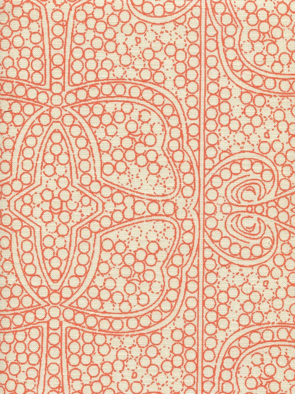 Orange on Taj Ecru Wallcoverings | Cloth and Paper