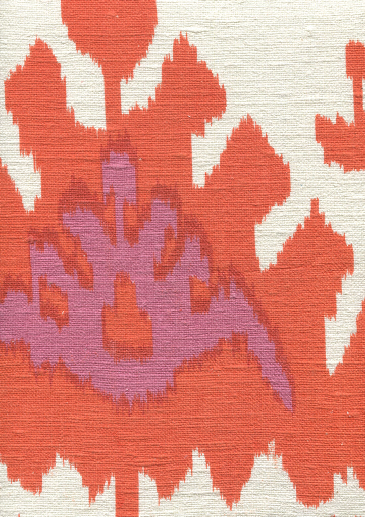 Kazak, Orange Pink on Silk