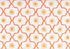 Longfellow, Orange Yellow on White Cotton