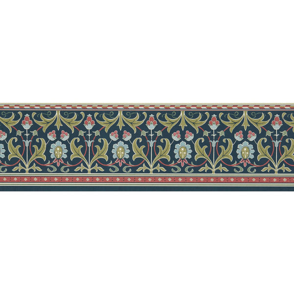 Ornamental Frieze Indigo/Thyme | Morris & Co.