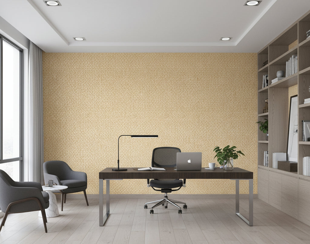 Pacific PaperWeave Grass | Phillipe Romano - office room setting