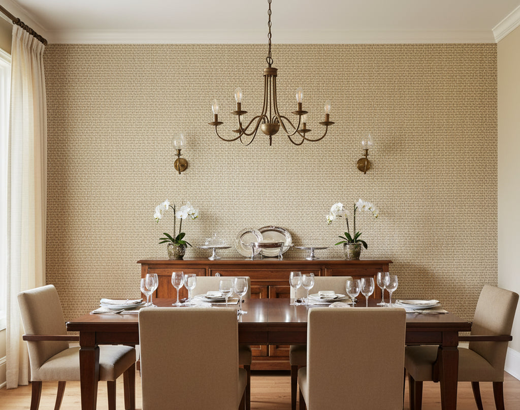 Pacific PaperWeave Grass - dining room room setting