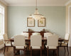 Pacific PaperWeave Grass Light Blue - dining room room setting