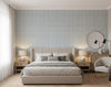 Pacific PaperWeave Grass Sky Blue | Phillipe Romano - bedroom room setting
