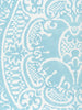 Veneto, Pale Aqua on White Cotton Sateen