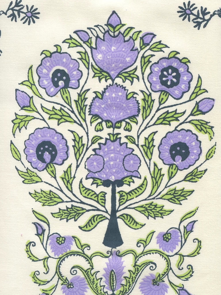 Pale Lavender Pale Green on Ivory