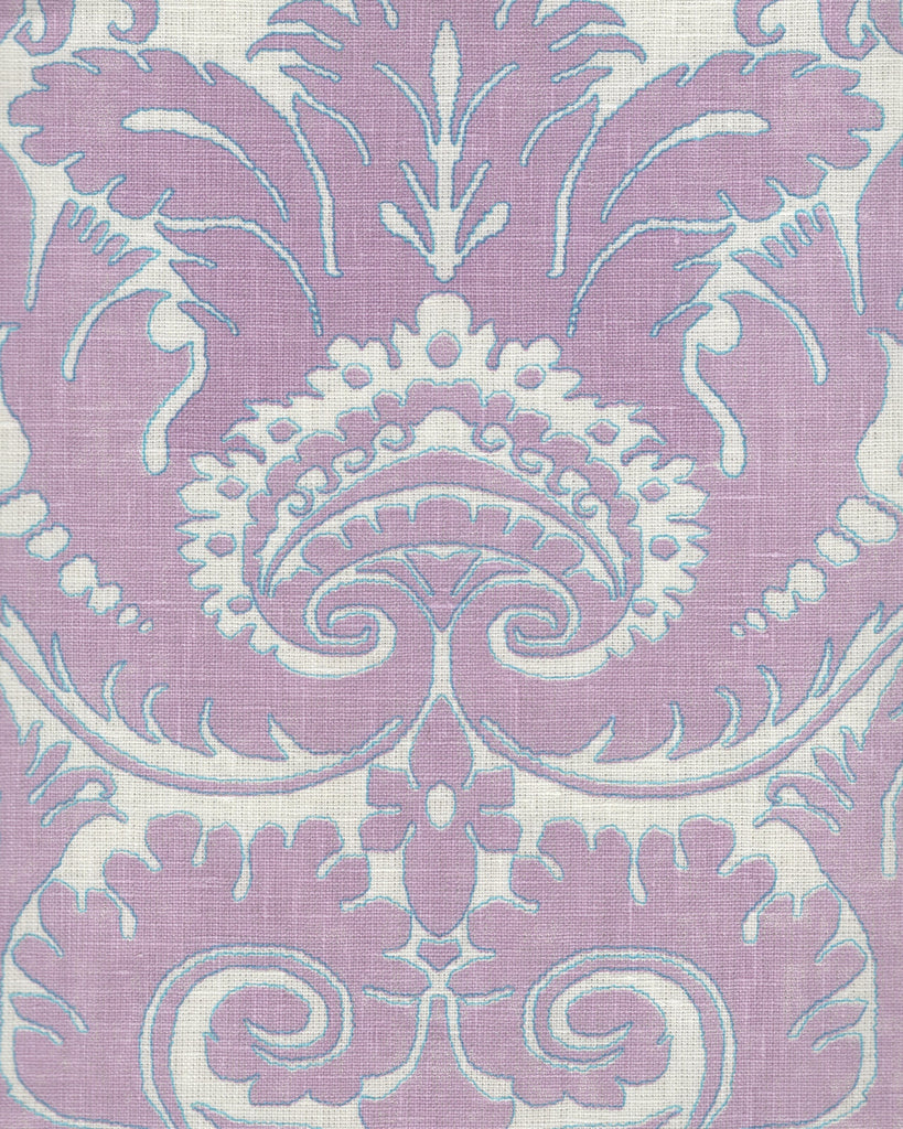 Borghese Two Color, Pale Lavender Turquoise Outline