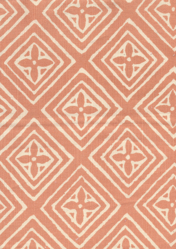 Fiorentina Pale Terracotta on Tint Screen Printed Fabric | China Seas