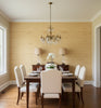Palermo Wheat Coarse Grasscloth Wallcovering | Fentucci - dining room room setting