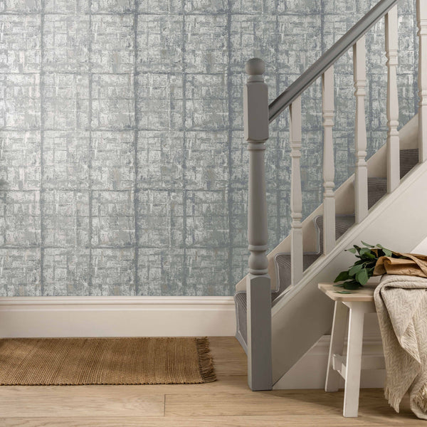 Patina Mist - Grey Wallcovering | 1838 Wallcoverings