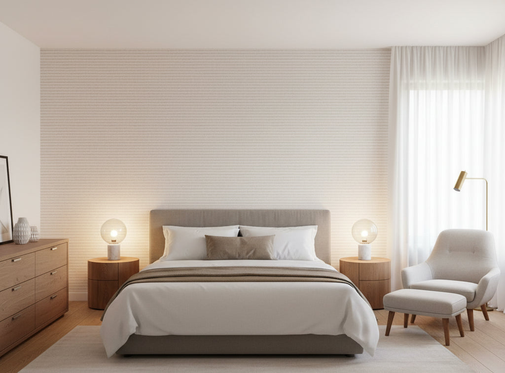 Patoa Librato Wallcovering - bedroom room setting