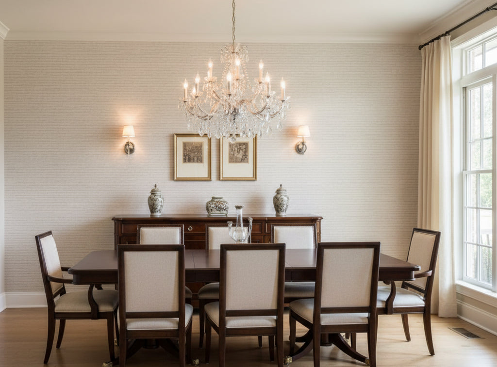 Patoa Librato Wallcovering - dining room room setting