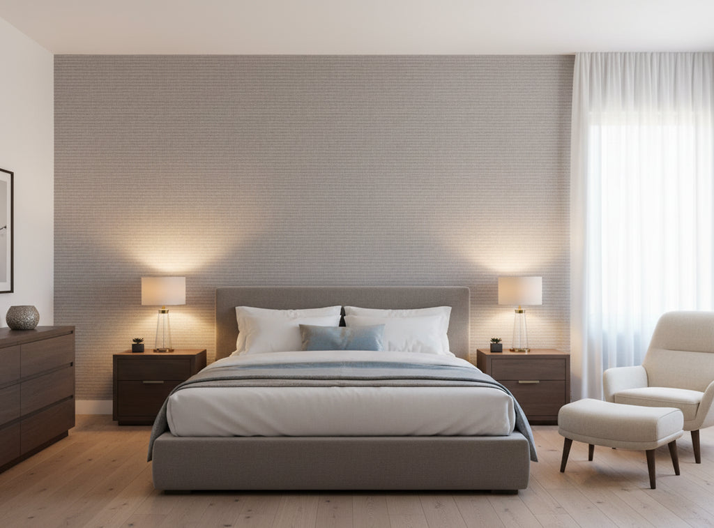 Patoa Librato Wallcovering - bedroom room setting
