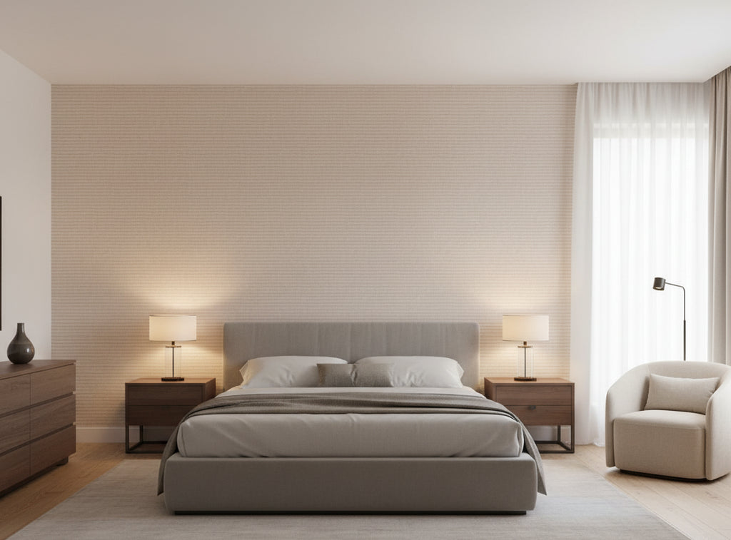 Patoa Librato Wallcovering - bedroom room setting