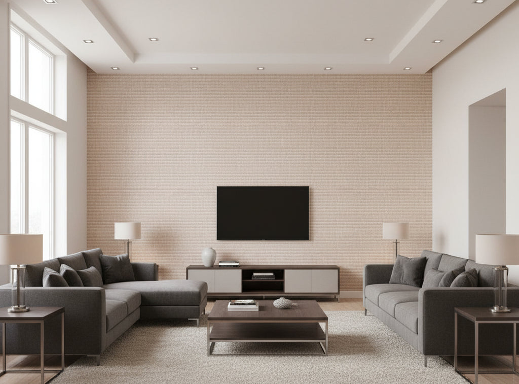 Patoa Librato Wallcovering - living room room setting