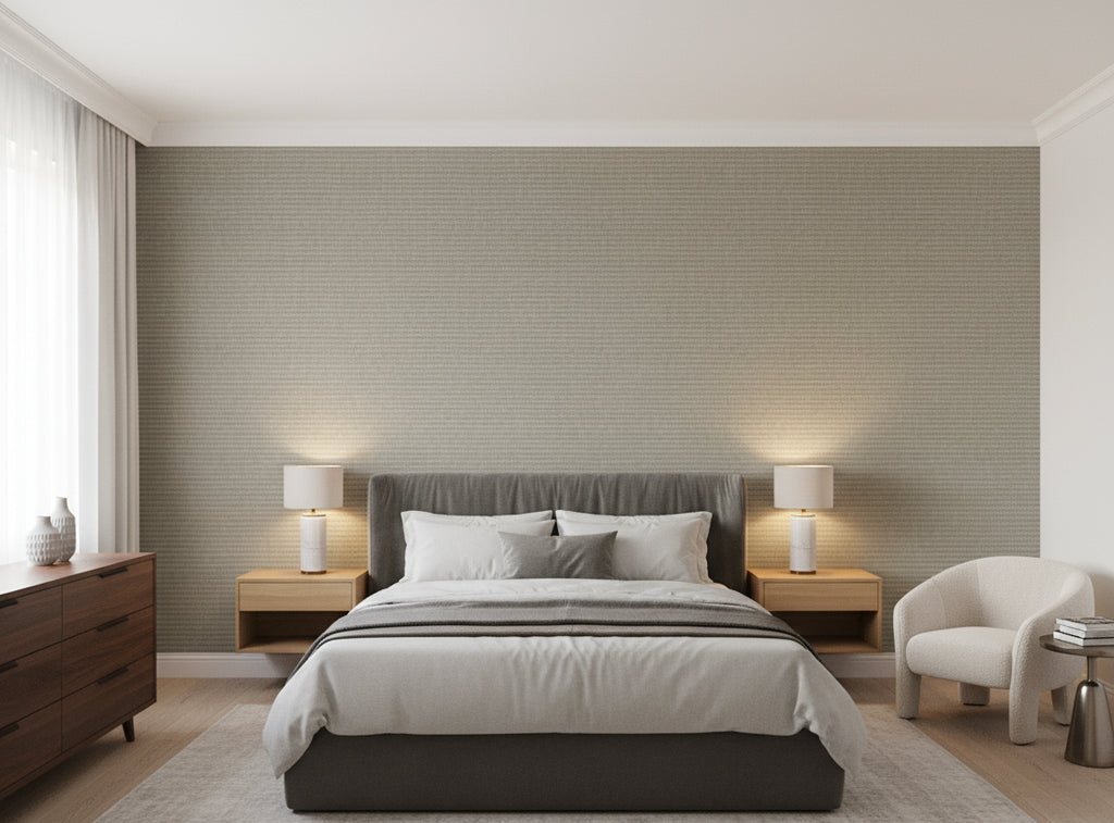 Patoa Librato Wallcovering - bedroom room setting