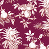 Vintage Pomegranate and Pineapple Toile Wallpaper