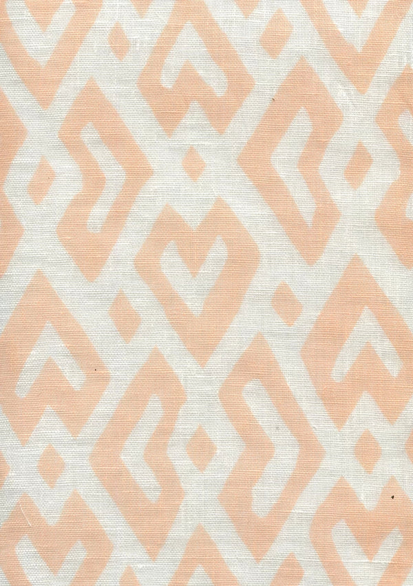 Peach on Oyster Linen Sheer Wallcoverings | Alan Campbell