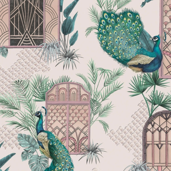 Peacock Manor Indigo - Dark Teal Wallcovering | Brand McKenzie