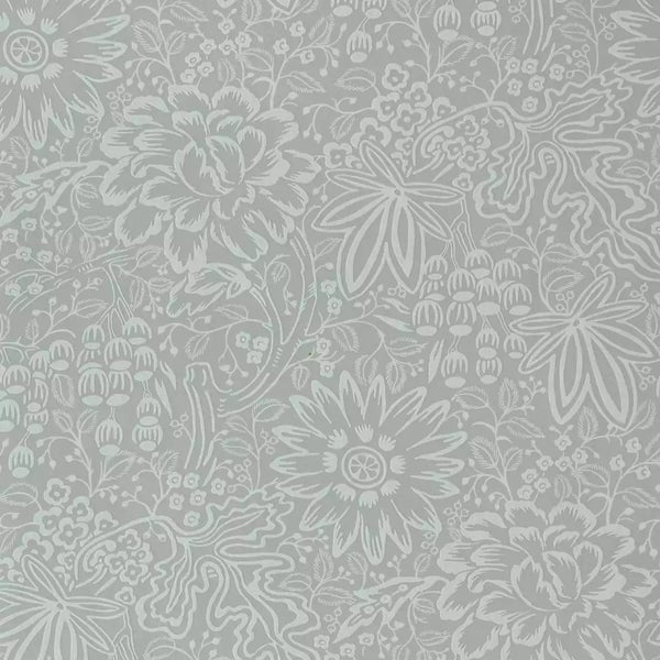 V&a Peony Garden - - Pewter Grey Wallcovering | 1838 Wallcoverings
