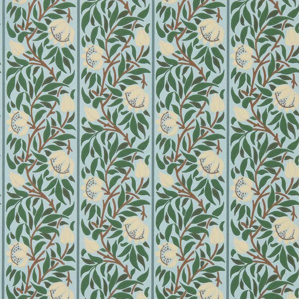 Peony Trellis Soft Blue/Nettle | Morris & Co.