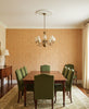Perugia Amber Grasscloth Wallcovering | Fentucci - dining room room setting